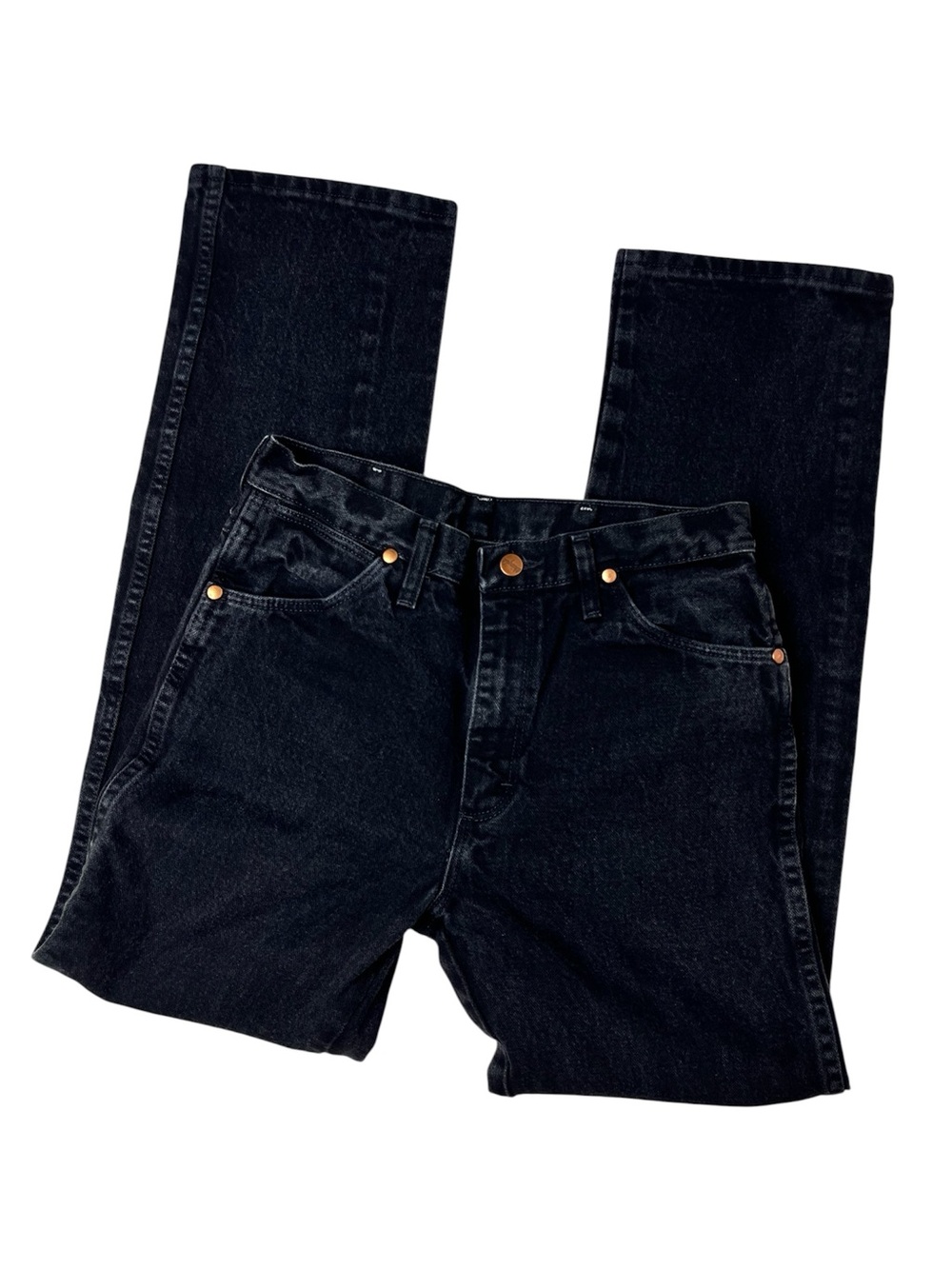 WRANGLER Cowboy Cut Slim Straight Jeans Black 31x32 - Picture 3 of 10